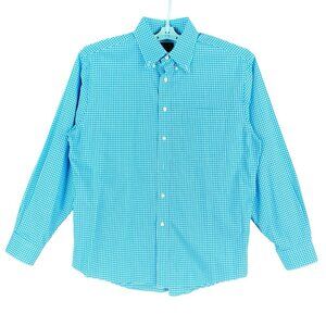 Jos. A. Bank Men's Executive Collection Button Down Plaid Teal Shirt Size L NWOT